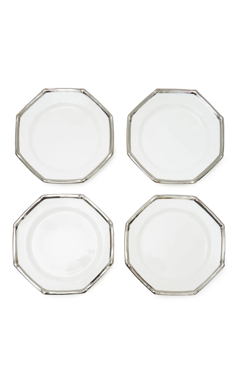 Bamboo Dinner Plates in Platinum, Set of 6