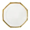 Bamboo Edge Dinner Plates in Gold, Set of 6