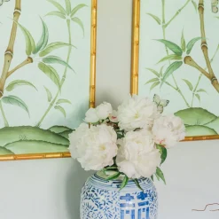 Bamboo En Fleur Triptych | Chinoiserie Panel, Set of 3