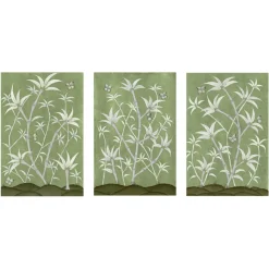 Bamboo En Fleur Triptych | Chinoiserie Panel, Set of 3
