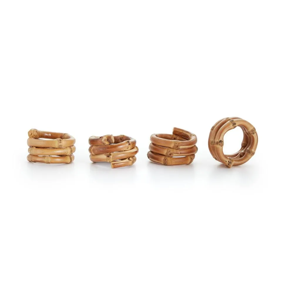 Bamboo Napkin Rings, Set of 4