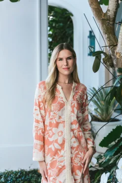 Bardot Caftan in Joy Salmon