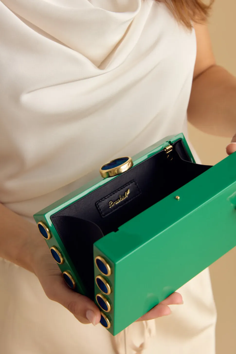 Basel Clutch in Green