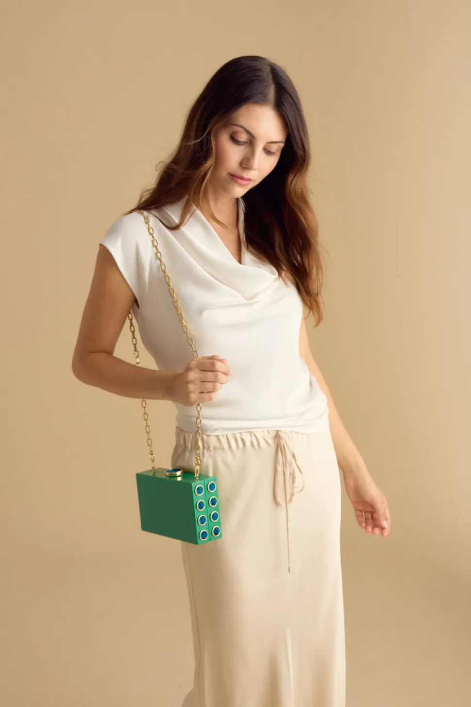 Basel Clutch in Green