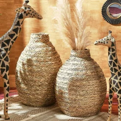 Basket Weave Bottle Shape Vase