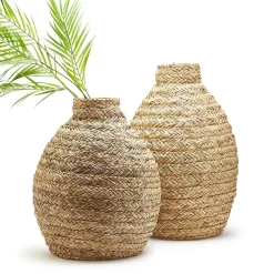 Basket Weave Bottle Shape Vase