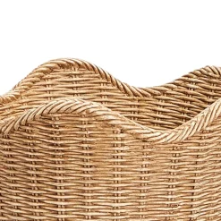 Basket Weave Pattern with Scalloped Edge Cachepot