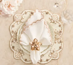 Beachcomber Placemat in Natural, Ivory & Gold, Set of 2