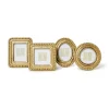 Beaded Texture Gold Photo Frames, Set of 4