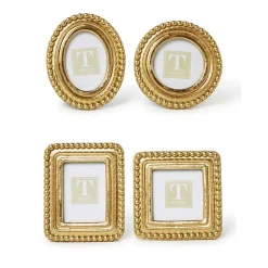 Beaded Texture Gold Photo Frames, Set of 4