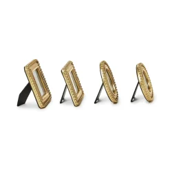 Beaded Texture Gold Photo Frames, Set of 4