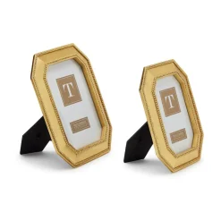 Beads of Gold Photo Frame, Set of 2