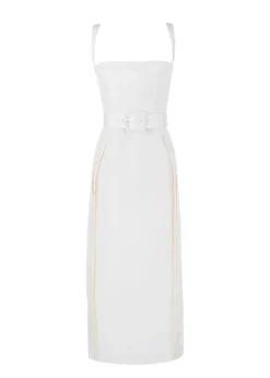 Beatrice Dress in Pearl White