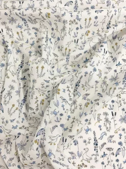 Bedding Made With Liberty Fabric in Theo Blue