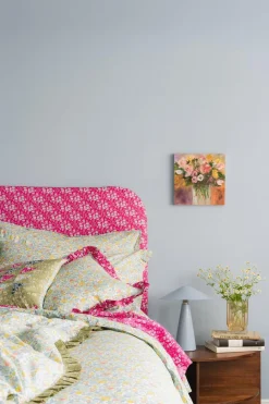 Bedding Made With Liberty Fabric in Capel Fuchsia