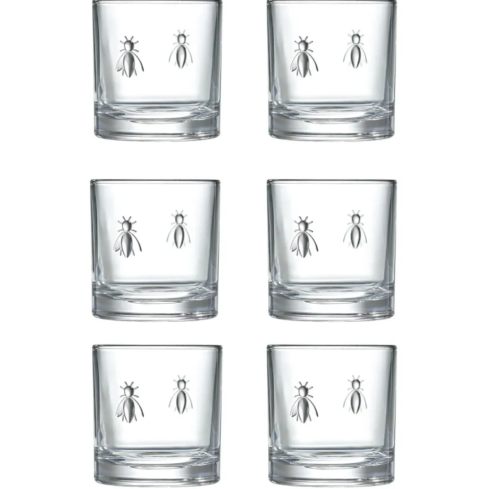 Bee Whiskey Glasses, Set of 6