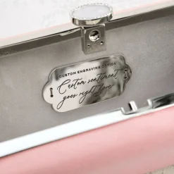 Bella Petite Clutch in Pink Floral Embroidery