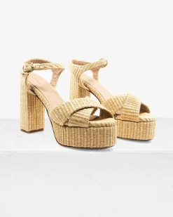 Bella Sandal in Raffia