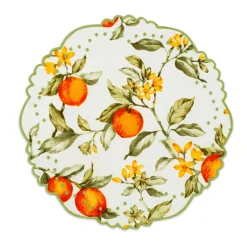 Berenice Orange Blossom Placemat and Napkin Set