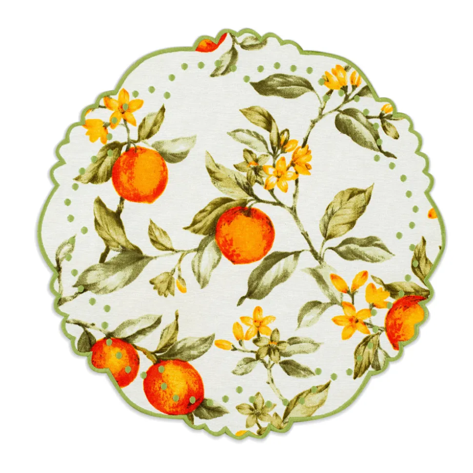 Berenice Orange Blossom Placemat and Napkin Set