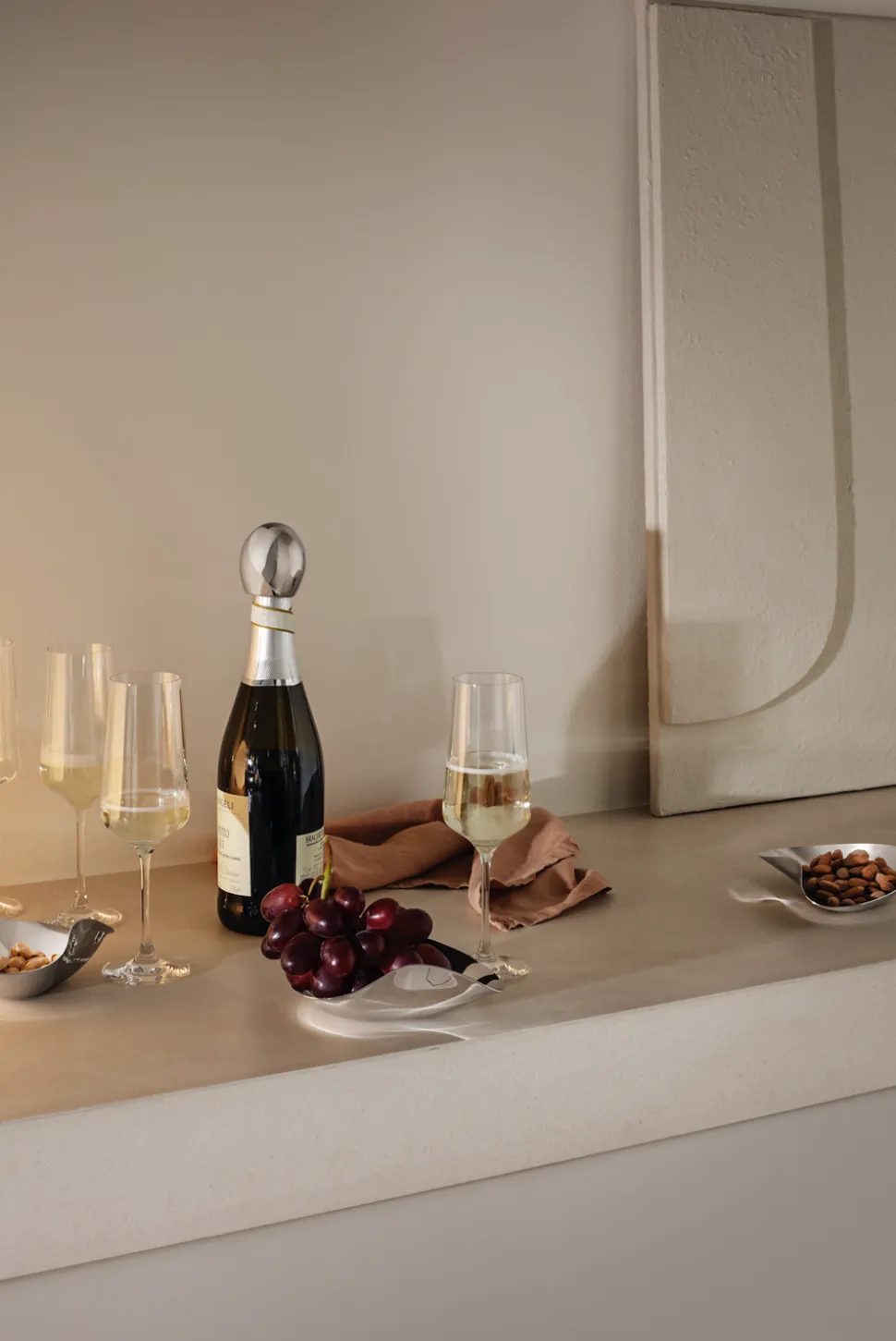 Bernadotte Champagne Flute GlaSS, Crystalline 9.1 Oz, Set of 6