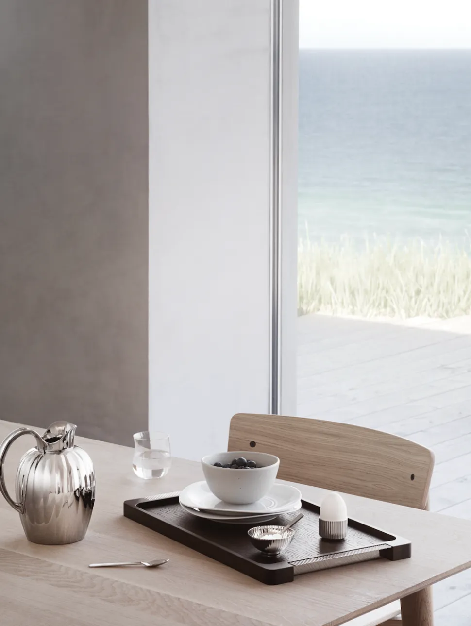 Bernadotte Tray Wood & Stainless Steel