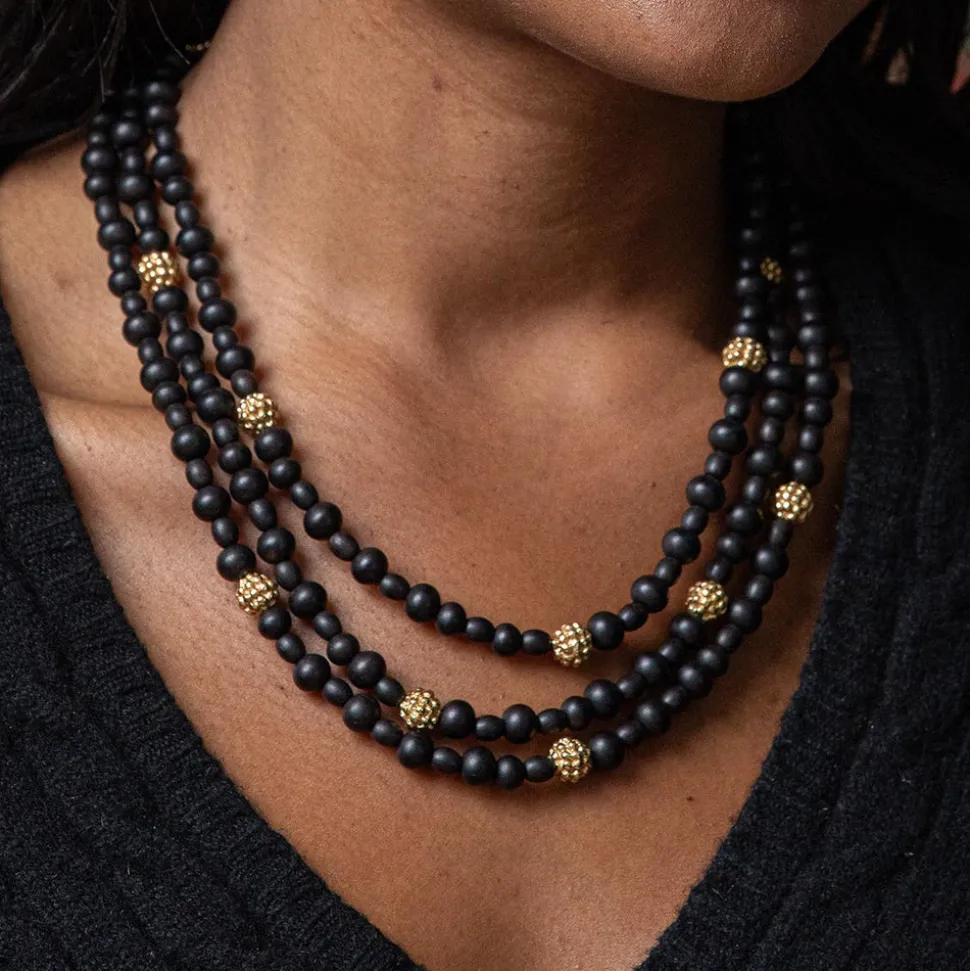 Berry 3" Strand Necklace in Ebony