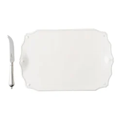 Berry & Thread 15" Serving Board with Knife in Whitewash
