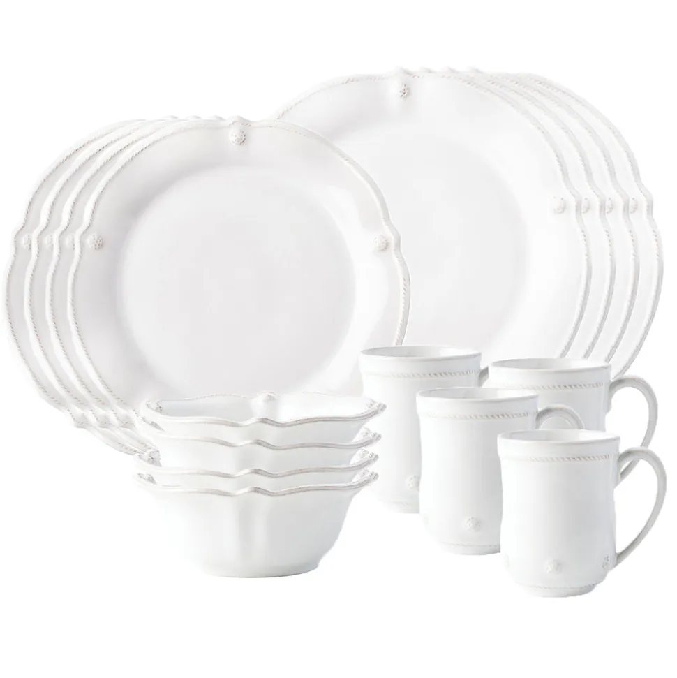 Berry & Thread Flared Whitewash 16 pc Set