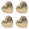 Berry & Thread Heart Place Card Holder, Set of 4 in Gold