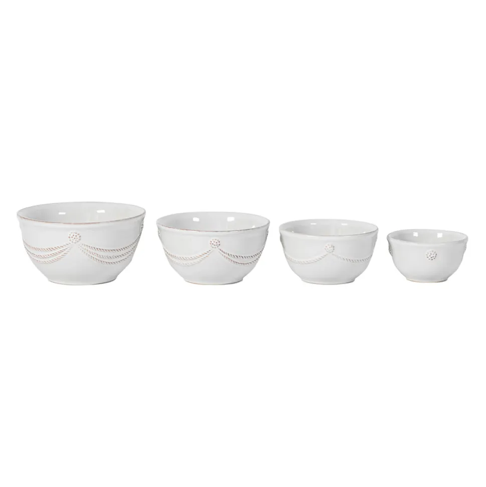 Berry & Thread Nesting Prep Bowl in Whitewash, Set of 4
