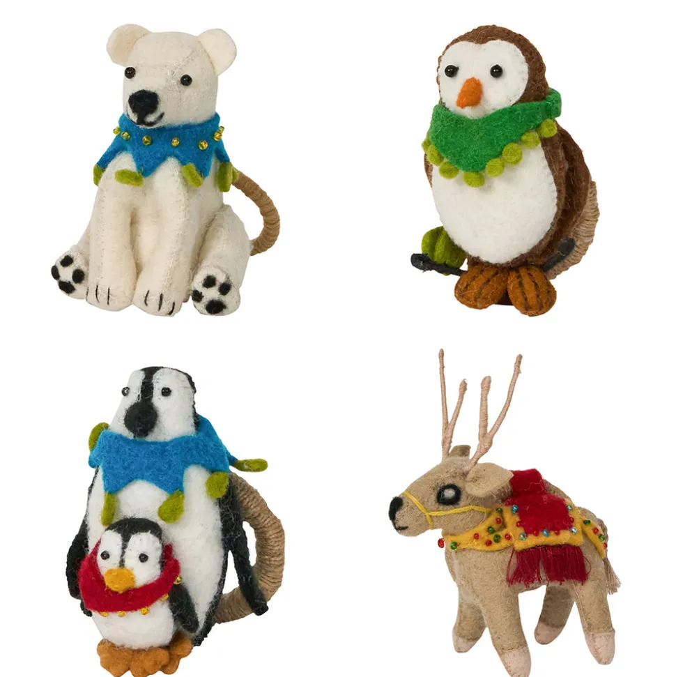 Berry & Thread North Pole Animal Napkin Ring Assorted, Set of 4
