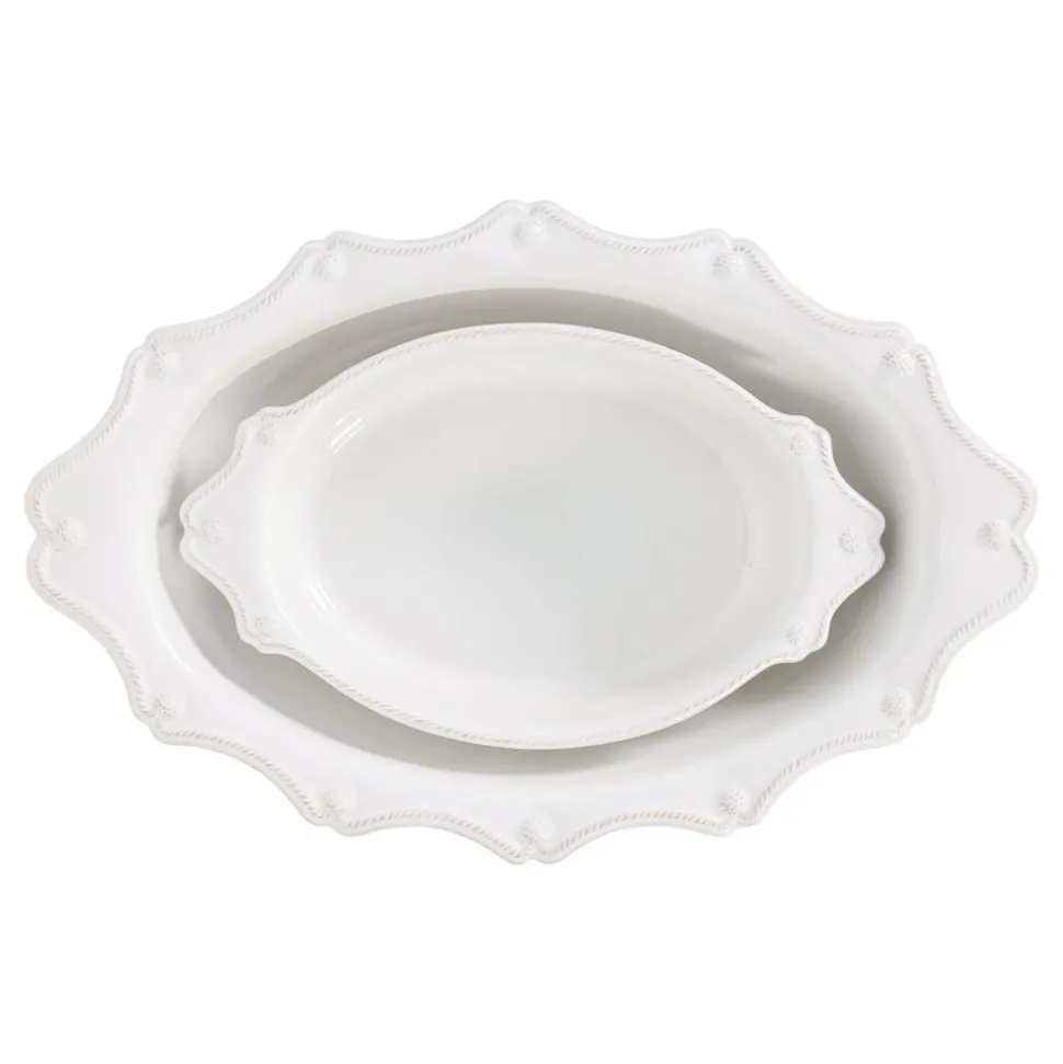 Berry & Thread Oval Baker in Whitewash, Set of 2