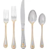 Berry & Thread 20-Piece Place Setting in Bright Satin with Gold