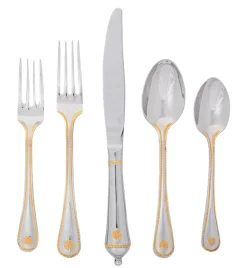 Berry & Thread 20-Piece Place Setting in Bright Satin with Gold