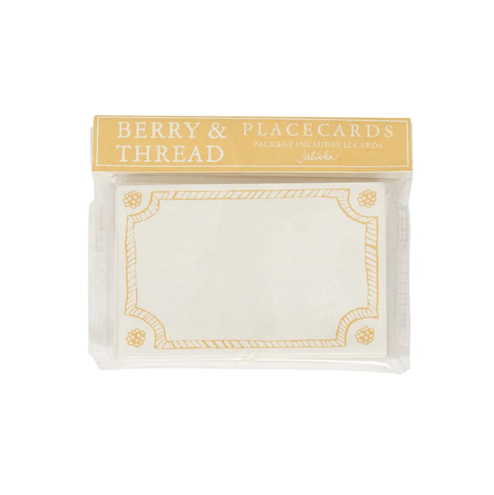 Berry & Thread Place Card, Set of 12 in Daffodil