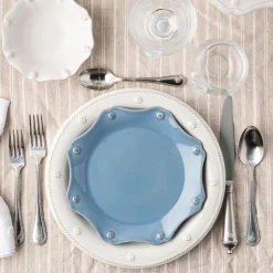 Berry & Thread Scalloped Dessert/Salad Plate in Chambray