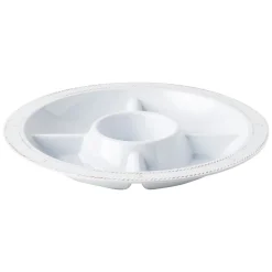 Berry & Thread Whitewash Melamine 15" Sectioned Server
