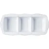 Berry & Thread Whitewash Melamine Triple Section Server