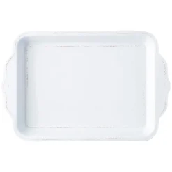 Berry & Thread Whitewash Melamine 24" Handled Tray