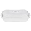 Berry and Thread Lidded Baker 13"