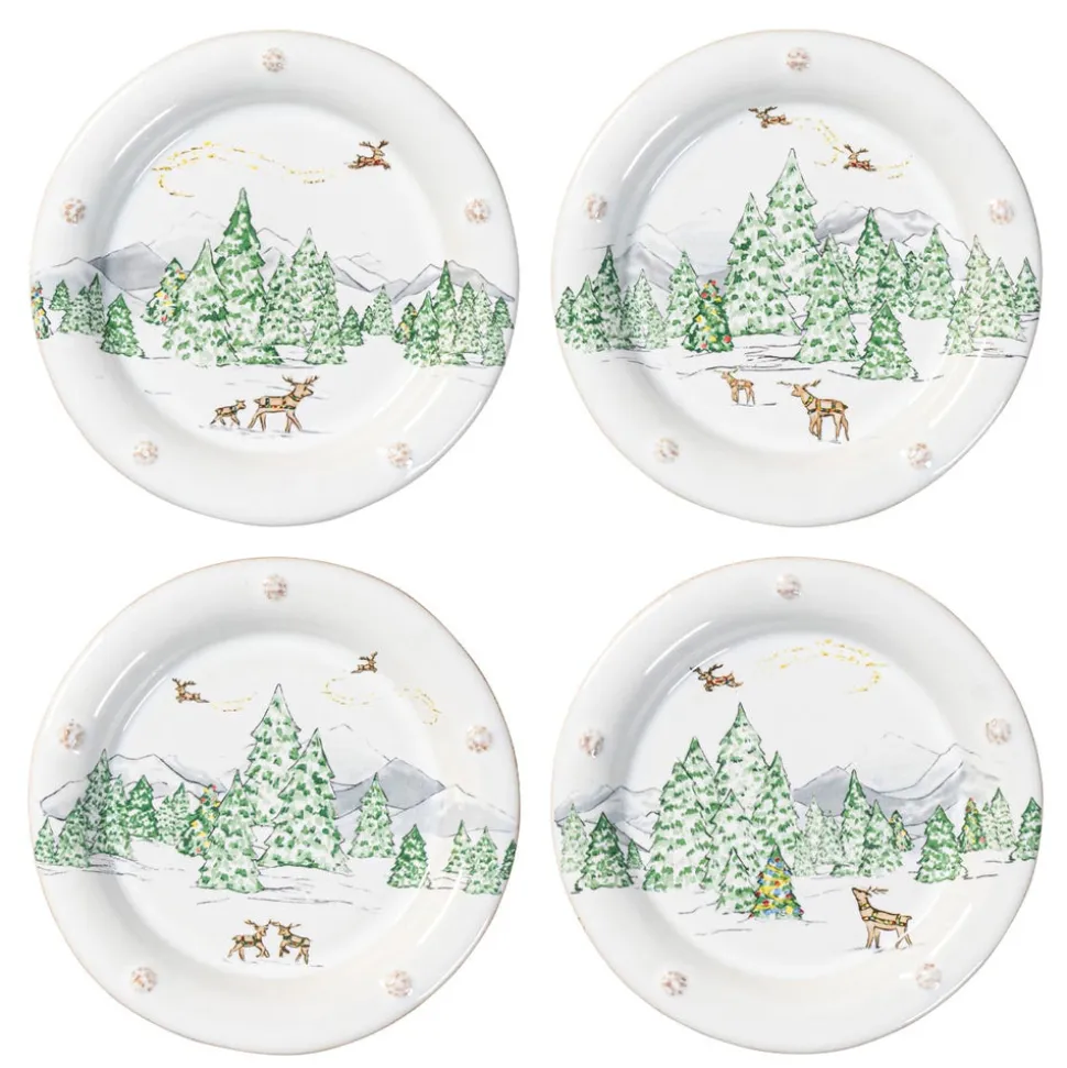 Berry and Thread North Pole Cocktail Plate, Set of 4