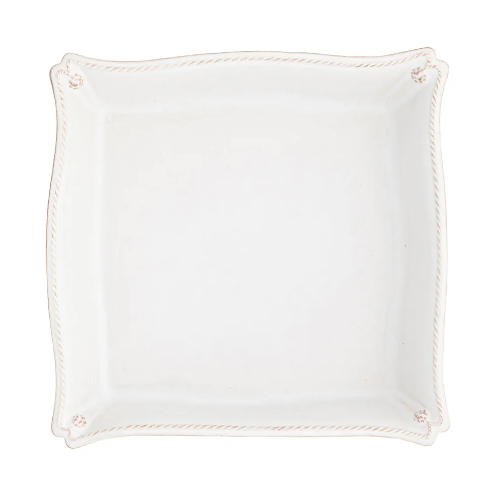 Berry and Thread Whitewash Matzoh Plate