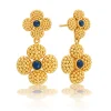 Berry Clover Convertible Duo Earrings in Blue Labradorite