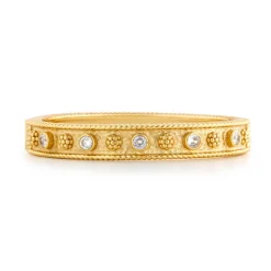 Berry Gem Classic Hinged Bangle in Clear Cubic Zirconia
