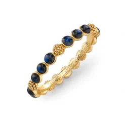Berry Gem Hinged Bangle in Blue Labradorite
