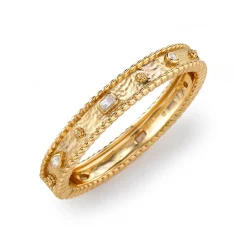 Berry Gem Hinged Bangle in Clear Cubic Zirconia