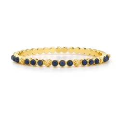 Berry Gem Petite Hinged Bangle in Blue Labradorite