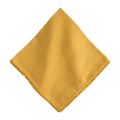 Berry Trim Napkin in Saffron