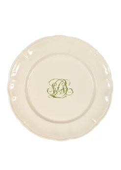 Bespoke Flourished Plate with Cursive Monogram, Set of 12